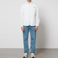 Shirts|Shirts|Maison Kitsuné Fox Head Classic Cotton-Poplin Shirt - 42/17 Inches