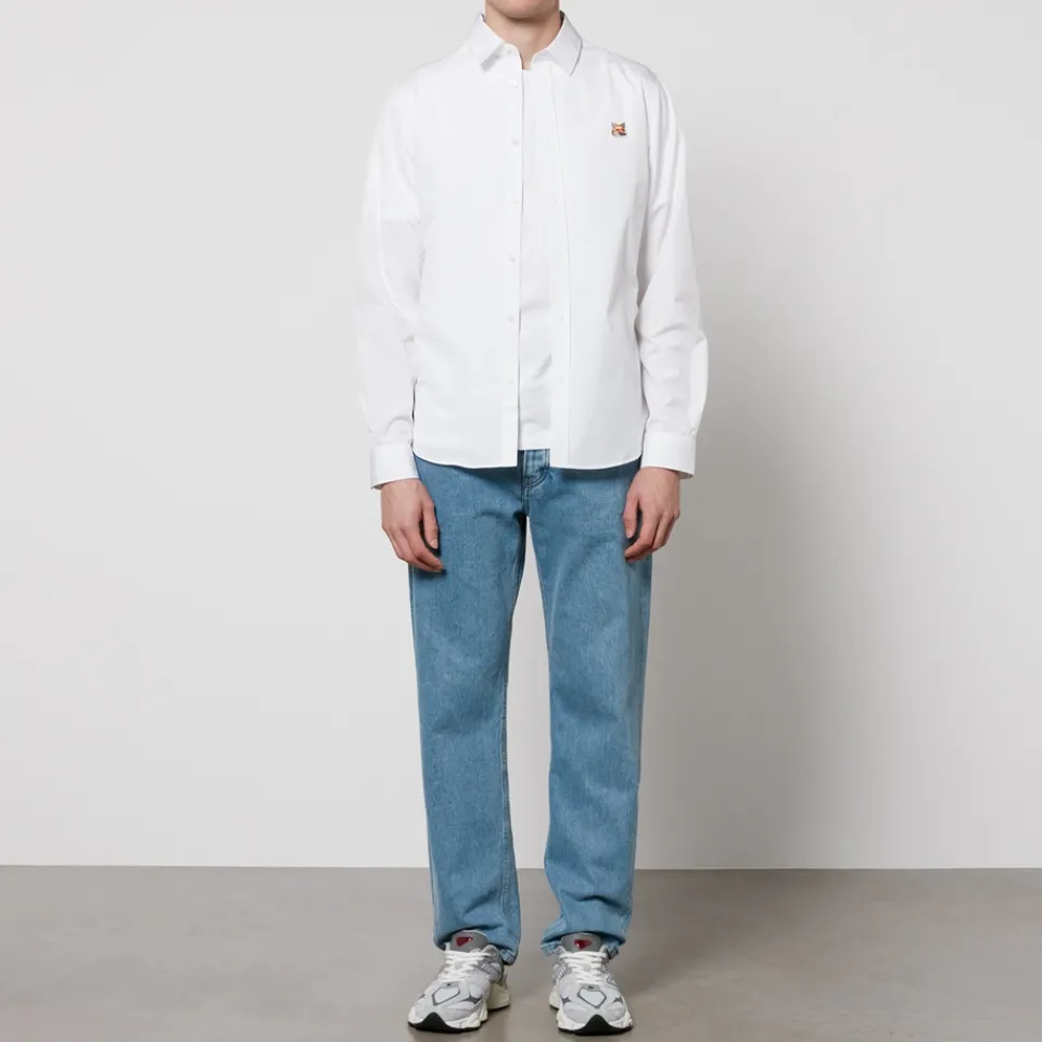 Shirts|Shirts|Maison Kitsuné Fox Head Classic Cotton-Poplin Shirt - 42/17 Inches