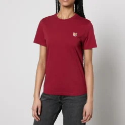 Loungewear|T-Shirts And Tops|Maison Kitsuné Fox Head Patch Cotton-Jersey T-Shirt - S