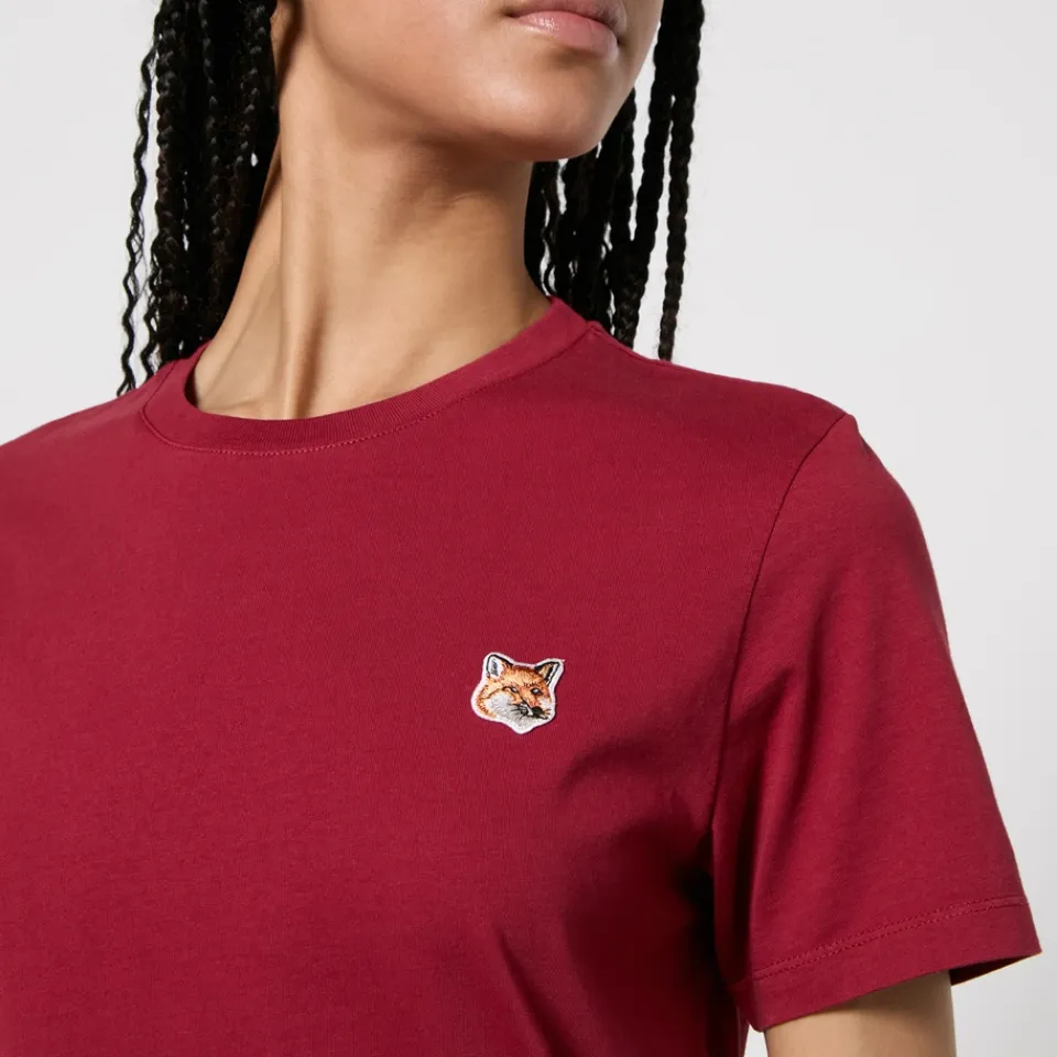 Loungewear|T-Shirts And Tops|Maison Kitsuné Fox Head Patch Cotton-Jersey T-Shirt - S