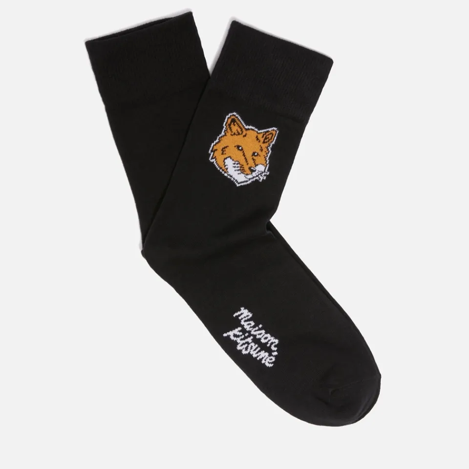 Underwear|Maison Kitsuné Fox Head Ribbed-Knit Socks - EU36/39