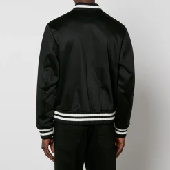 Coats|Jackets|Maison Kitsuné Grey Fox Head Cotton-Blend Jacket - L