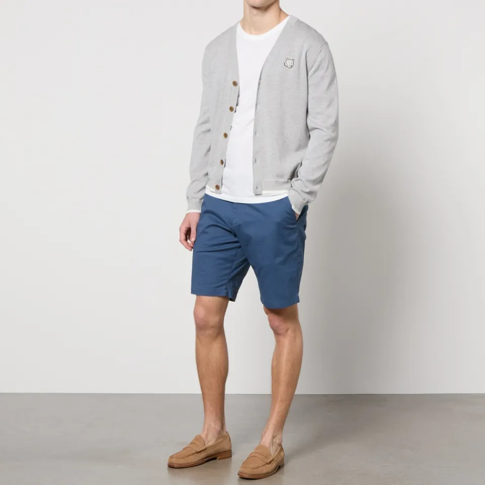 Cardigans|Knitwear|Maison Kitsuné Logo-Appliquéd Cotton Knit Cardigan - S