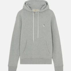 Sweatshirts|Birkenstock Maison Kitsuné Men's Grey Fox Head Patch Hoodie - Grey Melange - S