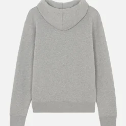 Sweatshirts|Birkenstock Maison Kitsuné Men's Grey Fox Head Patch Hoodie - Grey Melange - S