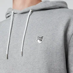 Sweatshirts|Birkenstock Maison Kitsuné Men's Grey Fox Head Patch Hoodie - Grey Melange - S