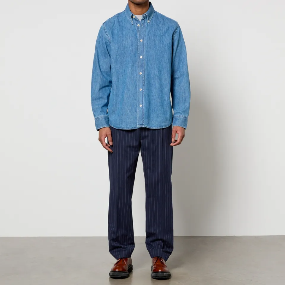 Trousers|Dr. Martens Maison Kitsuné Pinstriped Cotton and Wool-Blend Trousers - 44/L