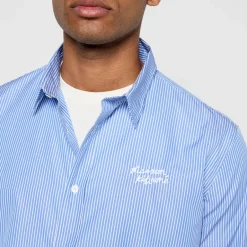 Shirts|Shirts|AMI x Coggles Maison Kitsuné Striped Cotton-Poplin Shirt - S