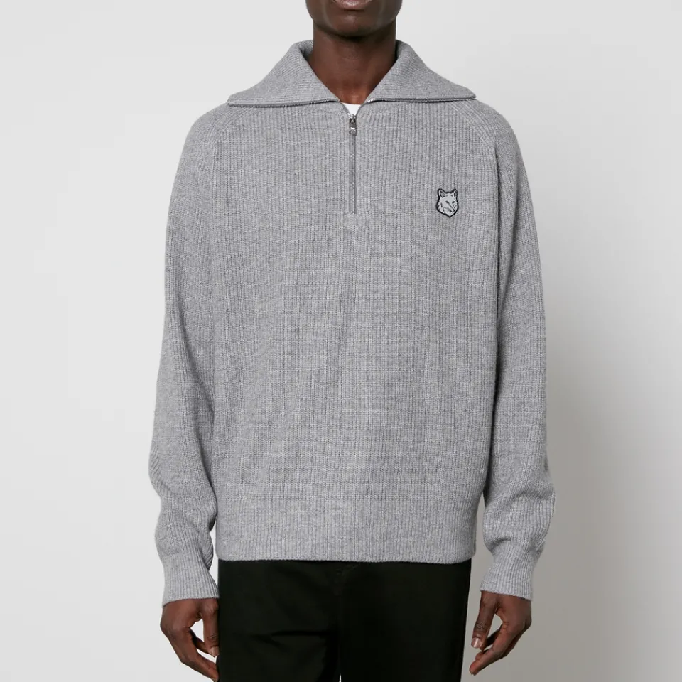 Knitwear|Maison Kitsuné Tonal Fox Head Knit Jumper - M