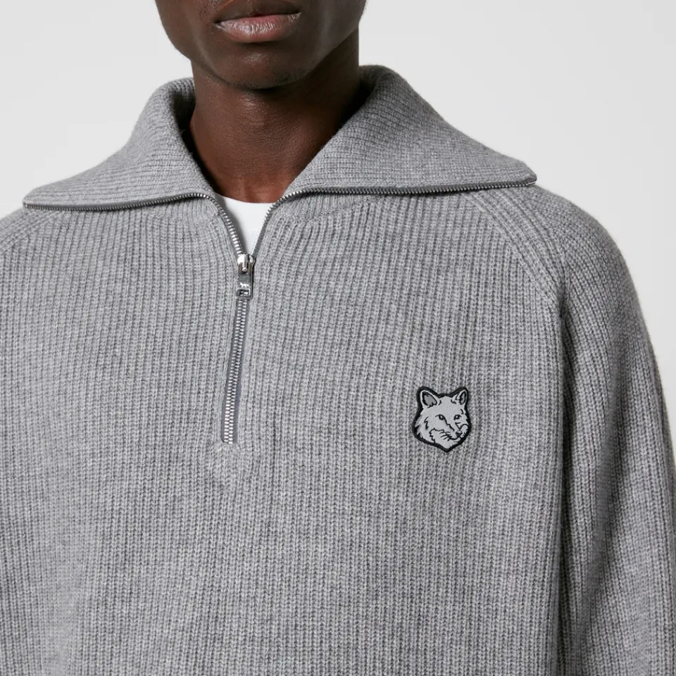 Knitwear|Maison Kitsuné Tonal Fox Head Knit Jumper - M