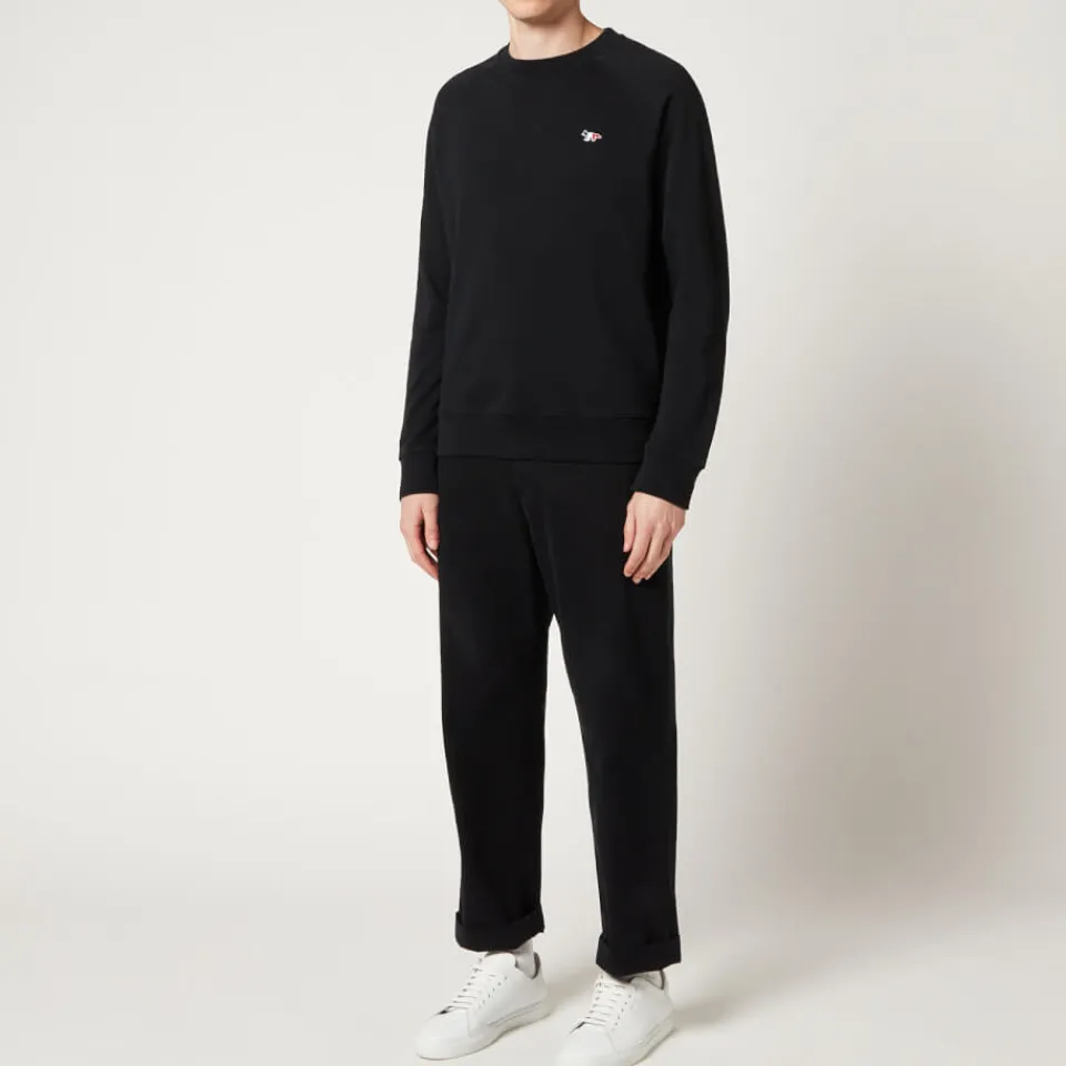 Sweatshirts|Loungewear|A.P.C. Maison Kitsuné Tricolor Fox Patch Clean Sweatshirt - Navy