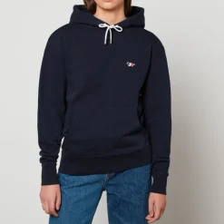 Loungewear|Sweatshirts|Maison Kitsuné Women's Tricolor Fox Patch Classic Hoodie - Navy - S