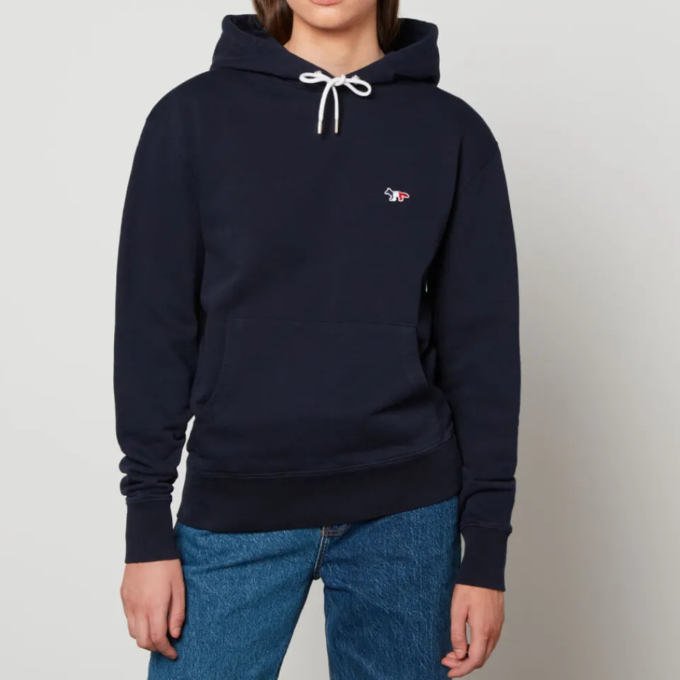 Loungewear|Sweatshirts|Maison Kitsuné Women's Tricolor Fox Patch Classic Hoodie - Navy - S