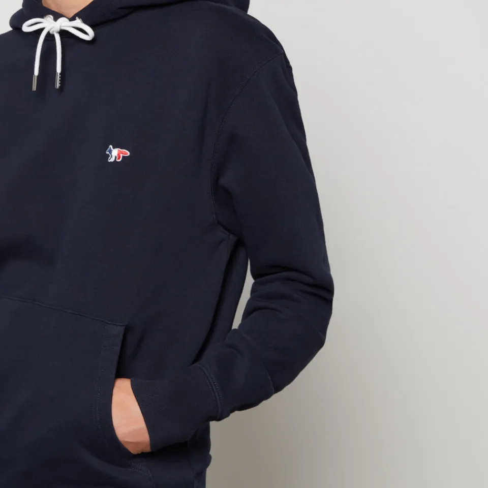 Loungewear|Sweatshirts|Maison Kitsuné Women's Tricolor Fox Patch Classic Hoodie - Navy - S