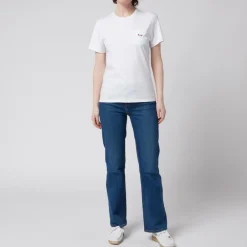 Loungewear|T-Shirts And Tops|Carhartt WIP Maison Kitsuné Women's Tricolor Fox Patch Pocket T-Shirt - White - M
