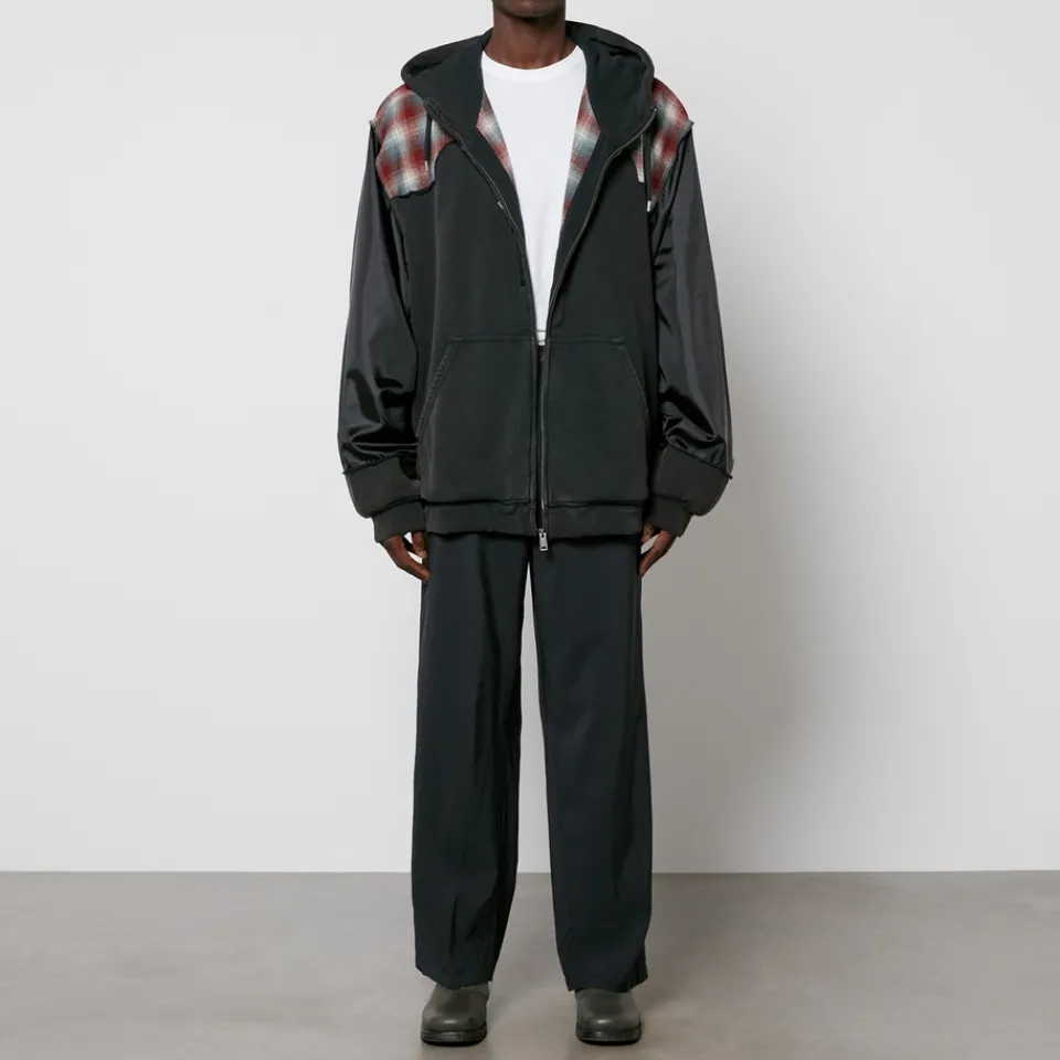 Jackets|Coats|Maison Margiela Pendleton Wool and Cotton-Jersey Jacket - S