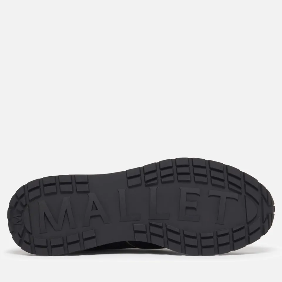 Trainers|Dr. Martens Mallet Men's Popham Lite Leather-Blend Triple Black Gold Camo Trainers - UK 7