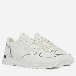 Trainers|Axel Arigato Mallet Men's Popham Lite Leather Blend White Silver Trainer - UK 7