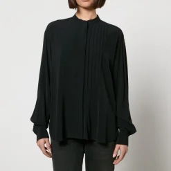 T-Shirts And Tops|Shirts And Blouses|Dr. Martens Marant Etoile Amel Pleated Chiffon Blouse - FR 34/UK 6