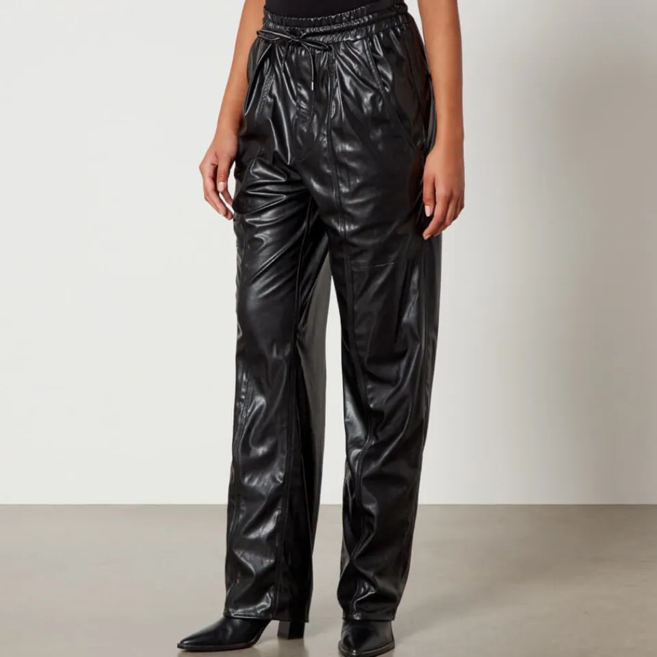 Trousers|Marant Etoile Brina Wide Leg Leather Look Trousers - FR 38/UK 10