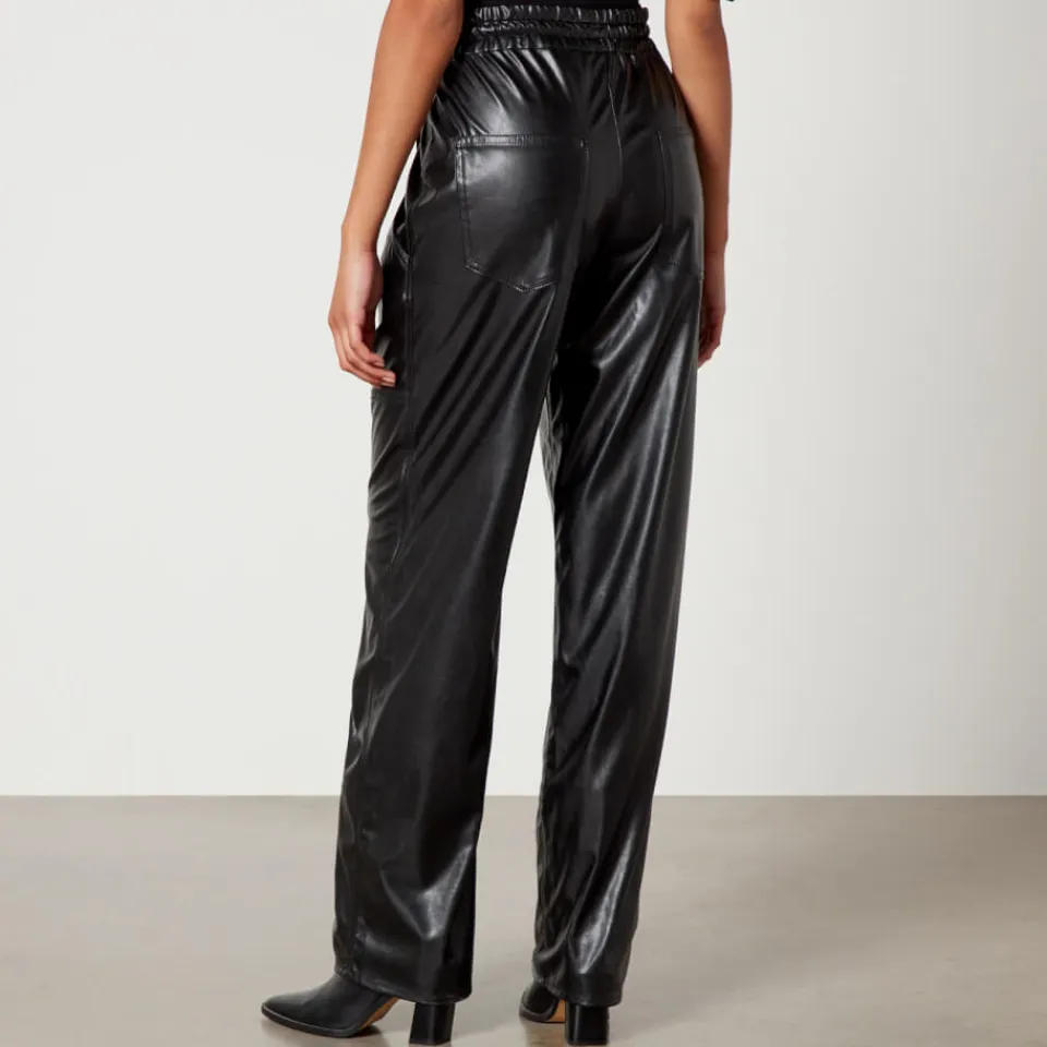 Trousers|Marant Etoile Brina Wide Leg Leather Look Trousers - FR 38/UK 10