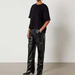 Trousers|Marant Etoile Brina Wide Leg Leather Look Trousers - FR 38/UK 10