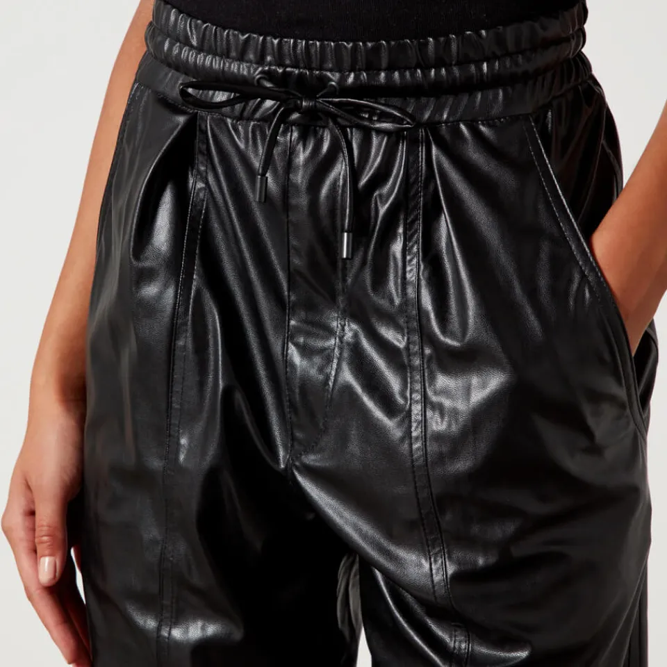 Trousers|Marant Etoile Brina Wide Leg Leather Look Trousers - FR 38/UK 10