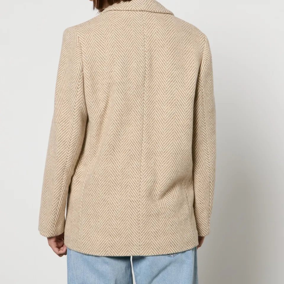 Jackets|Coats|Dr. Martens Marant Etoile Charlyne Herringbone Wool Blazer - FR 40/UK 12