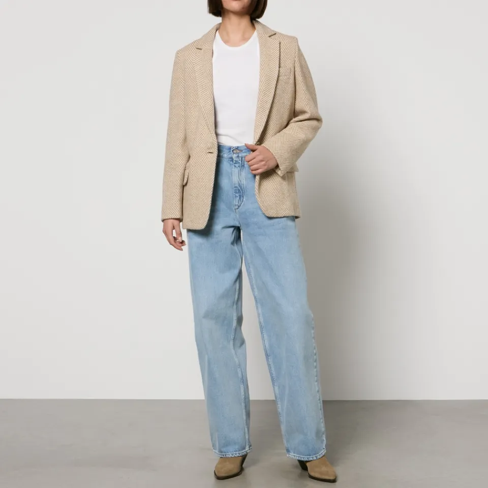 Jackets|Coats|Dr. Martens Marant Etoile Charlyne Herringbone Wool Blazer - FR 40/UK 12
