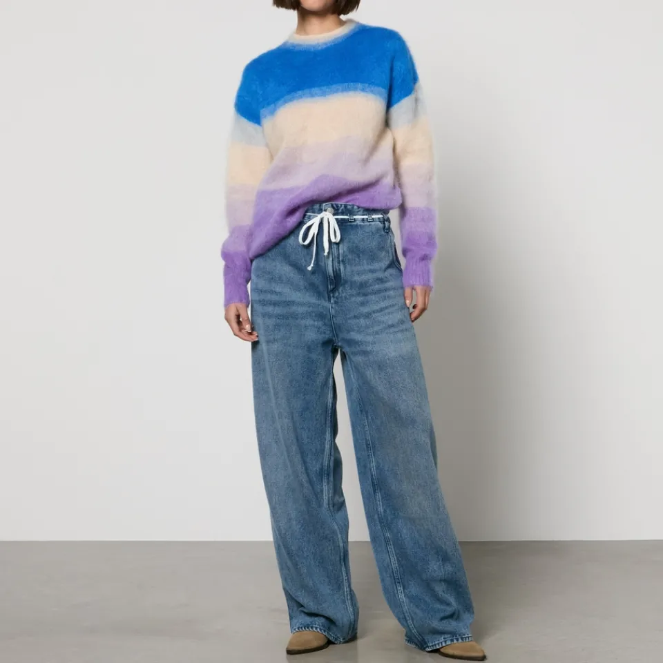 Loungewear|Knitwear|Marant Etoile Drussell Intarsia-Striped Knit Jumper - FR 34/UK 6