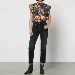 Jeans|Stepney Workers Club Marant Etoile Jemina Denim Cropped Straight-Leg Jeans - FR 40/UK 12