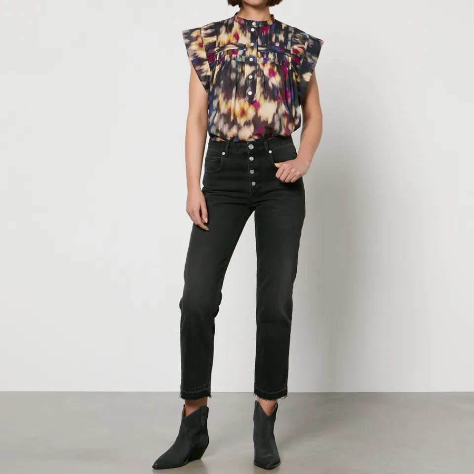 Jeans|Stepney Workers Club Marant Etoile Jemina Denim Cropped Straight-Leg Jeans - FR 40/UK 12