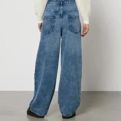 Jeans|Marant Etoile Jordy Whiskered Denim Wide-Leg Jeans - FR 36/UK 8