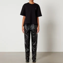 Loungewear|T-Shirts And Tops|Marant Etoile Mona Logo Cotton-Blend Jersey T-Shirt - FR 36/UK 8