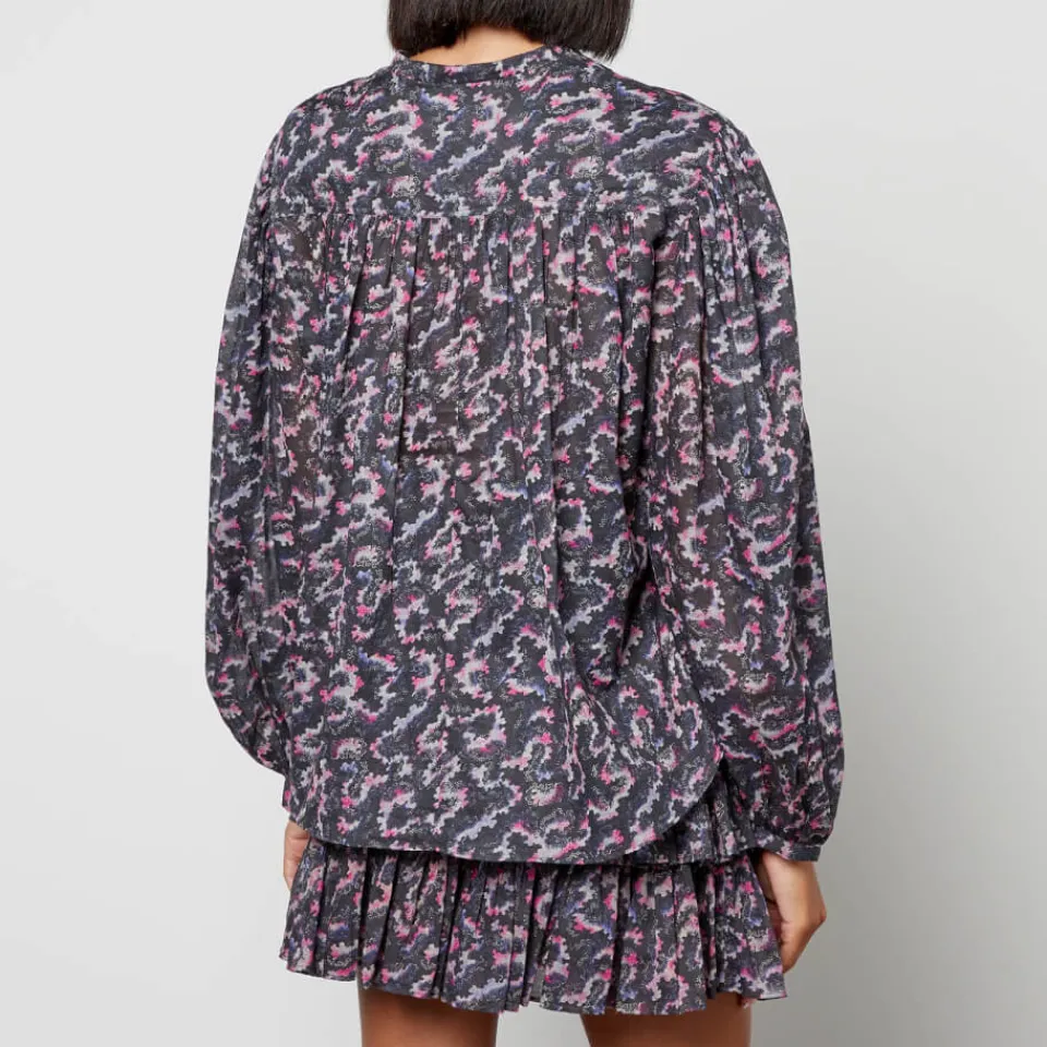 T-Shirts And Tops|Shirts And Blouses|Marant Etoile Salika Printed Cotton-Gauze Blouse - FR 34/UK 6