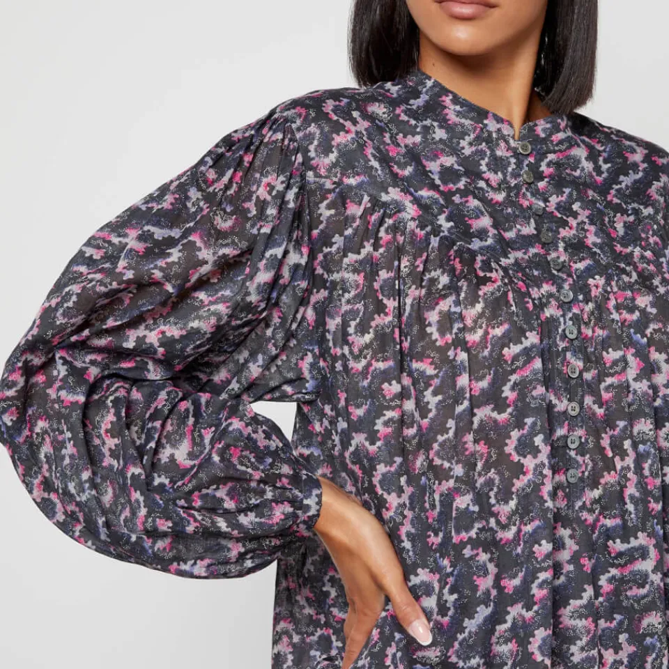 T-Shirts And Tops|Shirts And Blouses|Marant Etoile Salika Printed Cotton-Gauze Blouse - FR 34/UK 6
