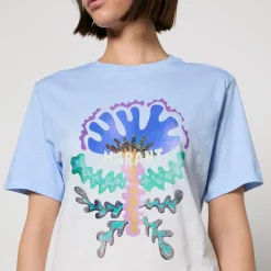 Loungewear|T-Shirts And Tops|Marant Etoile Zewel Flocked Logo Cotton-Jersey T-Shirt - M