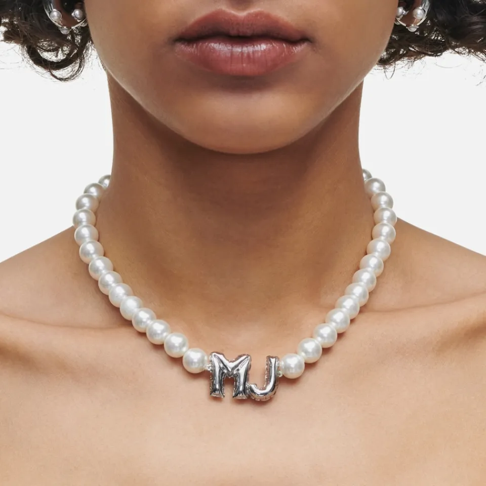 Jewellery|Dr. Martens Marc Jacobs Balloon Faux Pearl Silver-Tone Necklace - XS/S