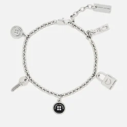 Jewellery|Dr. Martens Marc Jacobs Button Charm Silver-Plated Bracelet