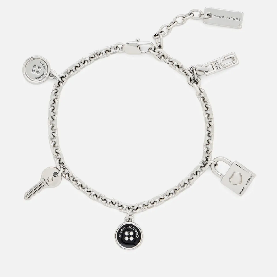 Jewellery|Dr. Martens Marc Jacobs Button Charm Silver-Plated Bracelet
