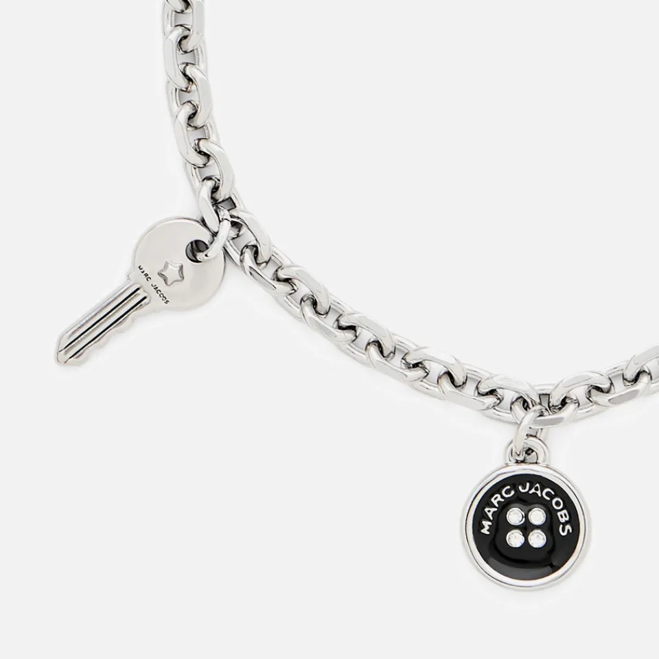 Jewellery|Dr. Martens Marc Jacobs Button Charm Silver-Plated Bracelet