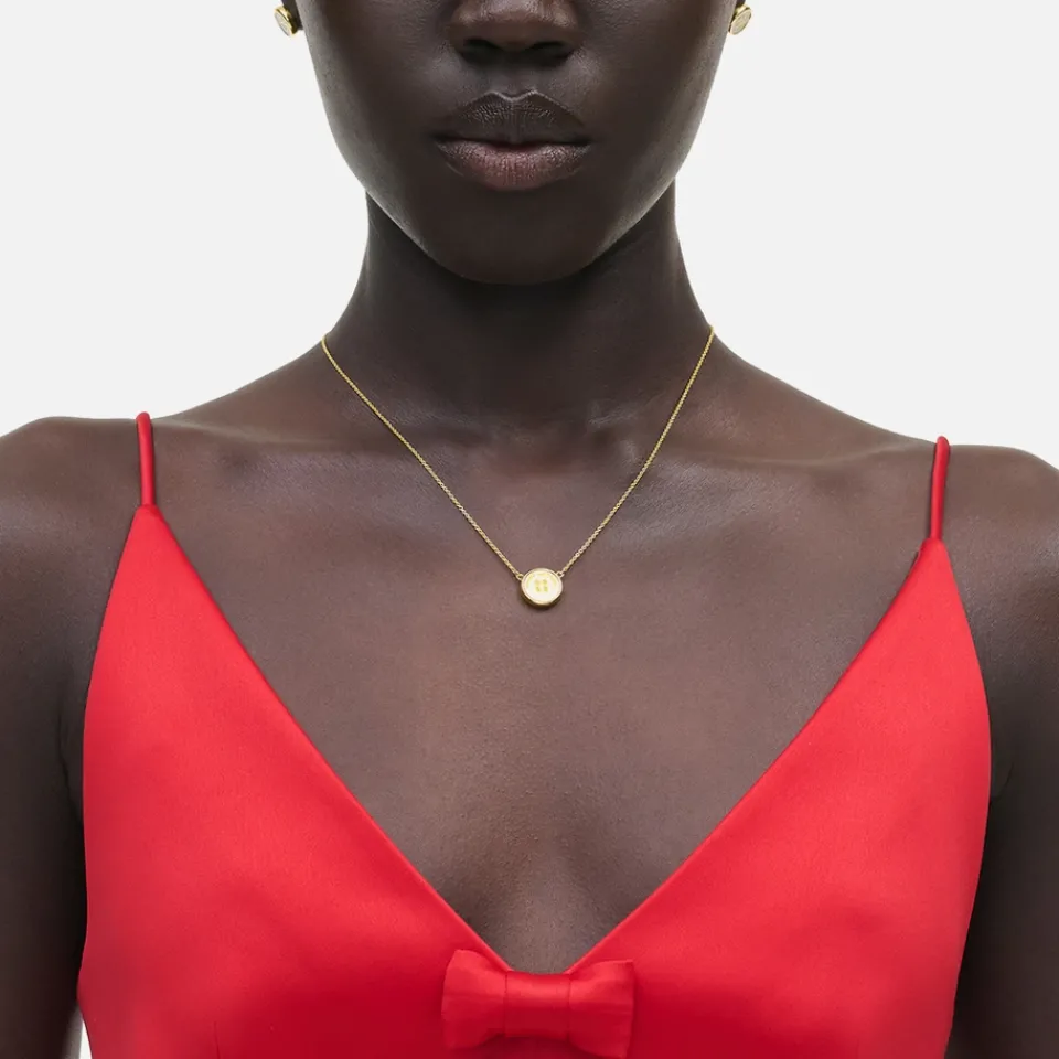 Jewellery|Dr. Martens Marc Jacobs Button Gold-Plated Pendant Necklace