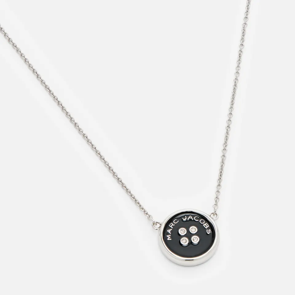 Jewellery|Dr. Martens Marc Jacobs Button Silver-Plated Pendant Necklace