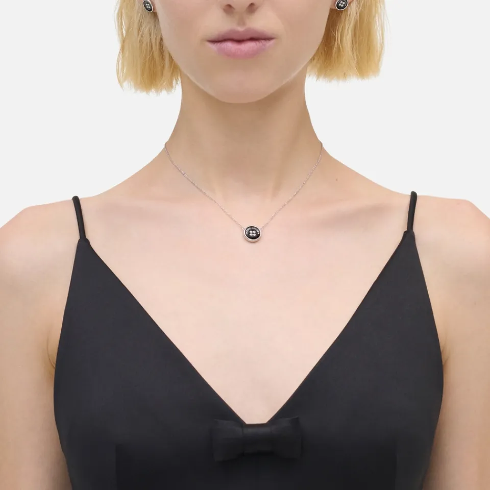 Jewellery|Dr. Martens Marc Jacobs Button Silver-Plated Pendant Necklace