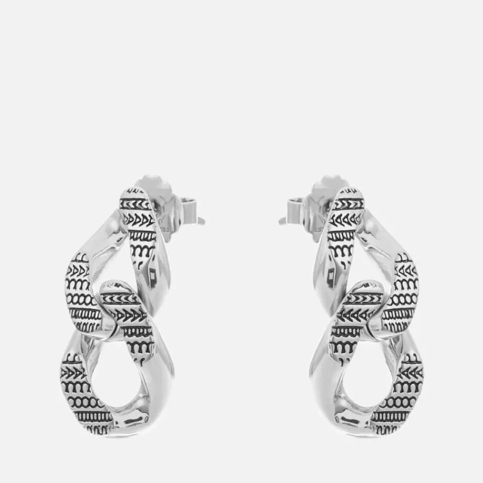 Jewellery|Dr. Martens Marc Jacobs Monogram Chain Link Silver-Tone Earrings
