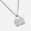 Jewellery|Dr. Martens Marc Jacobs Silver-Toned Pave Tote Pendant Necklace