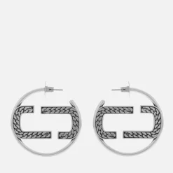 Jewellery|Dr. Martens Marc Jacobs St. Marc Monogram Silver-Tone Hoops