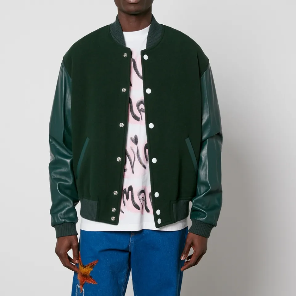 Jackets|Coats|Dr. Martens Marni Felt and Leather Bomber Jacket - IT 46/S