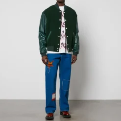 Jackets|Coats|Dr. Martens Marni Felt and Leather Bomber Jacket - IT 46/S