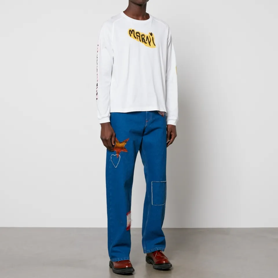 T-Shirts|T-Shirts|Dr. Martens Marni Graffiti Logo-Print Cotton-Jersey T-Shirt - IT 46/S